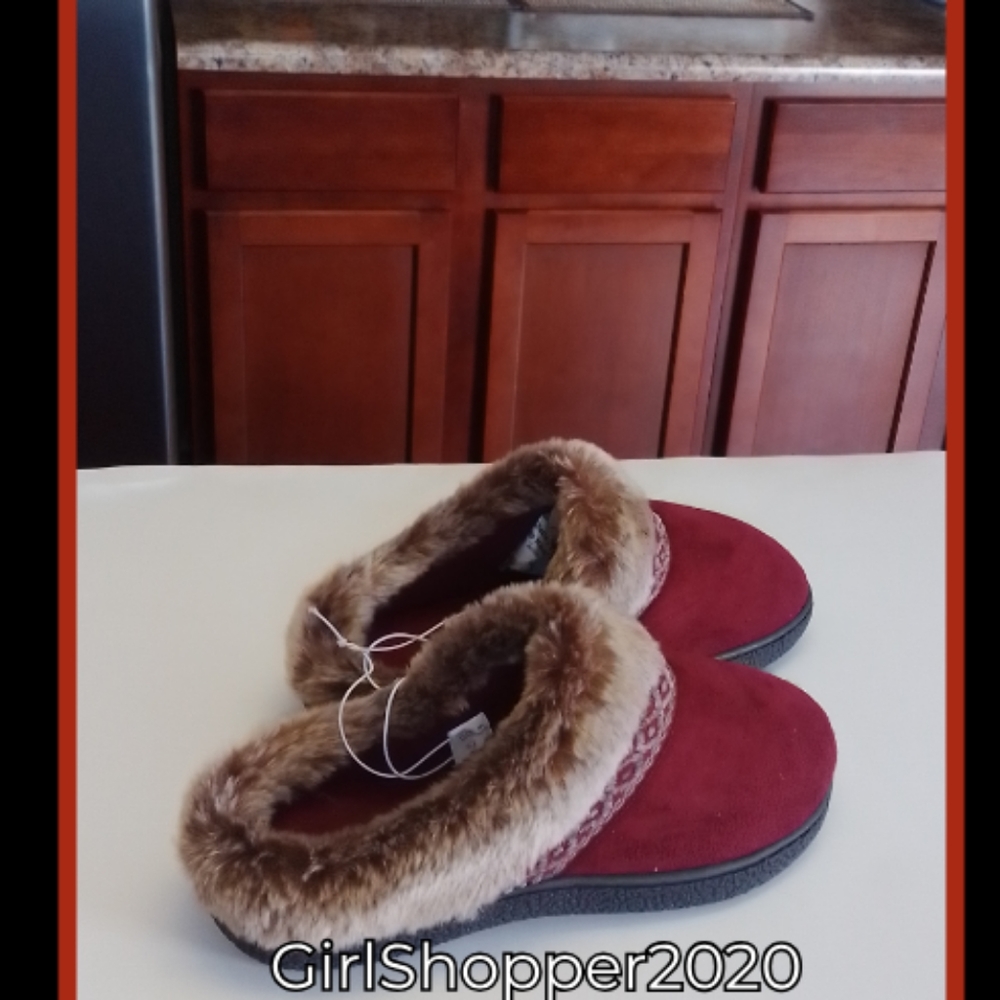 🐸Women's ISOTONER Slipper w Faux Fur - Picture 3 of 7